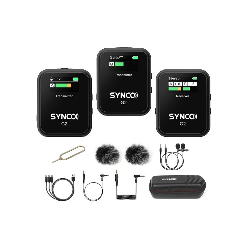 Ecost prekė po grąžinimo Micro belaidis mikrofonas, SYNCO G2(A2) Lavalier Wireless Mikrofonų sistema