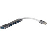 Ecost prekė po grąžinimo Ecost customer return AYCLIF Port Hub USB-C to 4 x USB-A 3.0, Gray