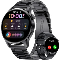 Ecost prekė po grąžinimo LIGE Men's Smartwatch 1.32 Inch with Phone Function, Android, Black