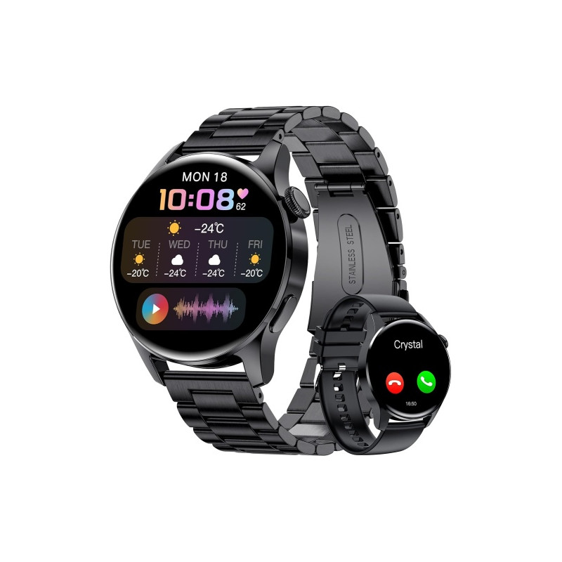 Ecost prekė po grąžinimo LIGE Men's Smartwatch 1.32 Inch with Phone Function, Android, Black