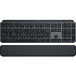 Logitech MX Keys S Belaidė klaviatūra + Atrama riešui, Bluetooth, Illuminated, US, Graphite