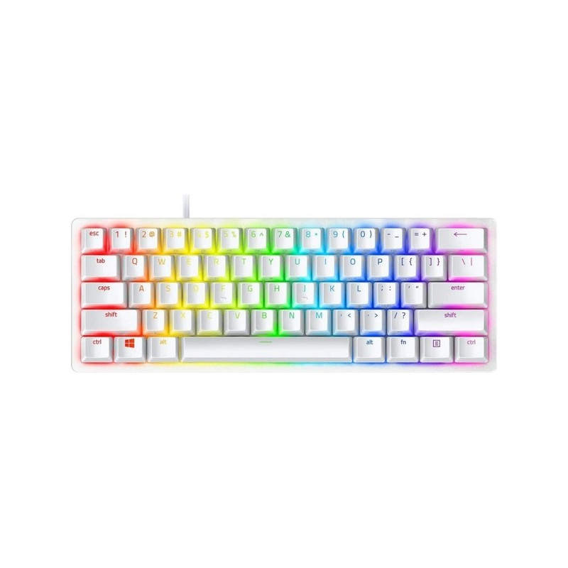 Razer Huntsman Mini Laidinė žaidimų klaviatūra RGB LED, US, Purple Switch, Mercury White