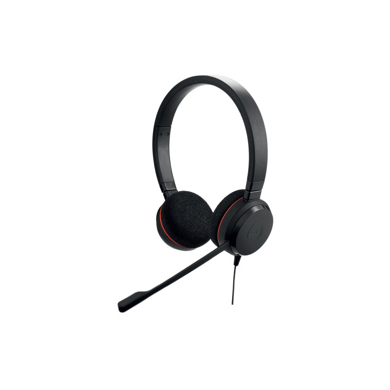 Laidinės ausinės su mikrofonu Jabra Evolve 20 UC Stereo Office/Call center USB Type-A, Juoda