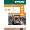 Fotopopierius Lomond Photo Inkjet Paper Matinis 230 g/m2 A3, 50 lapų NP