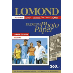 Fotopopierius Lomond Premium Photo Paper Super Blizgus 260 g/m2 10x15, 500 lapų, Bright