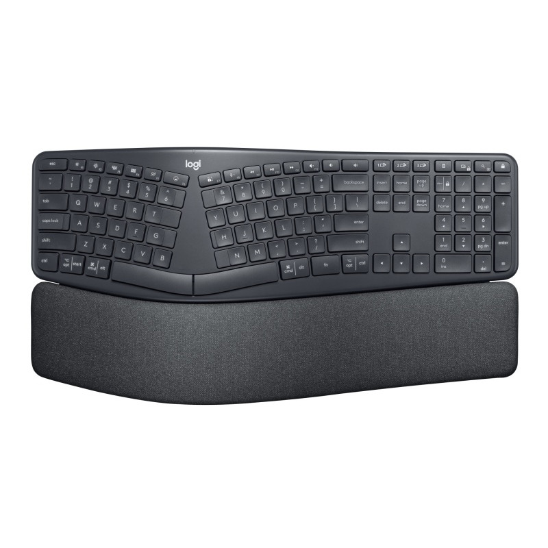 Logitech ERGO K860 for Business Belaidė klaviatūra, Bluetooth, US INT (Qwerty), Graphite