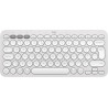 Logitech Pebble Keys 2 K380s Belaidė klaviatūra RF Wireless+Bluetooth, US INT (Qwerty), Tonal White