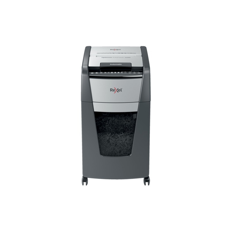 Rexel Optimum AutoFeed+ 300M Dokumentų naikiklis Micro-cut shredding 2x15 mm P-5 60L 55 dB