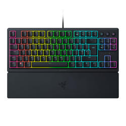 Razer Ornata V3 Tenkeyless Laidinė žaidimų klaviatūra, Low-profile, RGB LED, USB QWERTY, US, Juoda