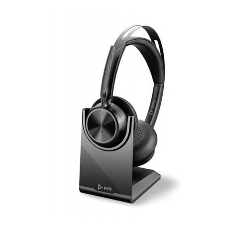 POLY Voyager Focus 2 UC Belaidės/Laidinės ausinės su mikrofonu, Bluetooth, Charging Stand