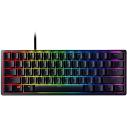 Razer Huntsman Mini Laidinė žaidimų klaviatūra RGB LED, USB, DE, Clicky Optical Purple Switch, Juoda