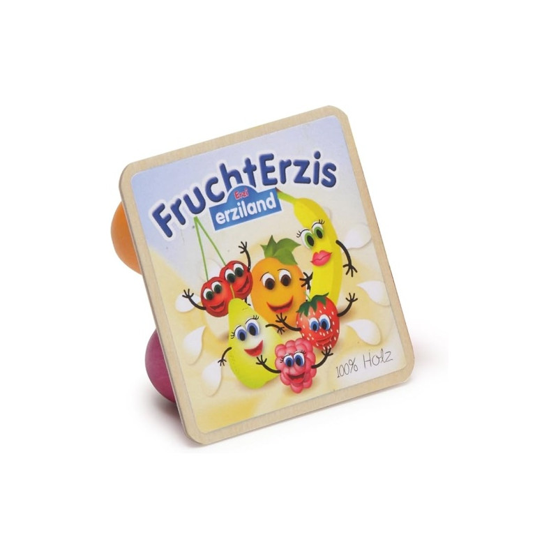 Ecost prekė po grąžinimo Erzi Yogurtini Multiflavor medinis žaislas, įvairiaspalvis, 7 x 7 x 2,7 cm,