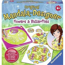 Ecost prekė po grąžinimo Ravensburger 29809 - Gėlės ir drugeliai, 2-in-1 Mandala Designer Midi