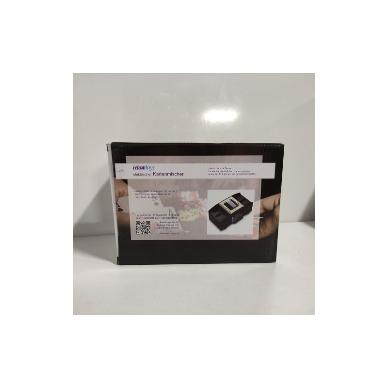 Ecost prekė po grąžinimo Relaxdays 10020520 Black Card Shuffler, 2 Decks, 3 Years to 99 Years, Batte