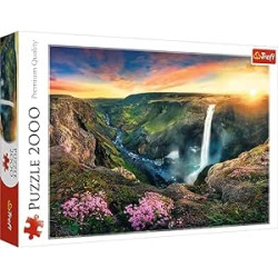 Ecost prekė po grąžinimo Trefl TR27091 Haifoss krioklys, Islandija 2000 dalių, aukštos kokybės, suau