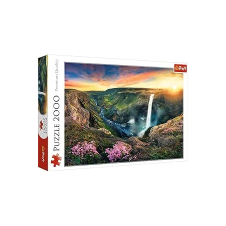 Ecost prekė po grąžinimo Trefl TR27091 Haifoss krioklys, Islandija 2000 dalių, aukštos kokybės, suau