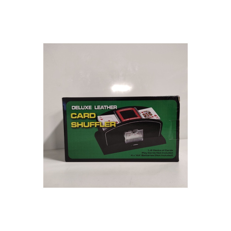 Ecost prekė po grąžinimo Relaxdays, schwarz Kartenmischer Elektrisch, Leder, 2 Decks, Mischgerät zum