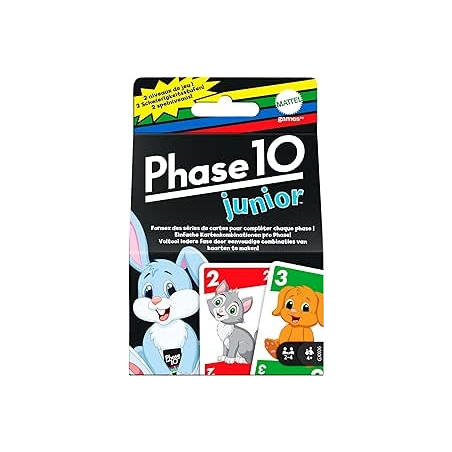Ecost prekė po grąžinimo Mattel Games GXX06 - Phase 10 Junior kortų žaidimas, nuo 4 metų