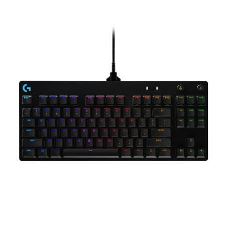Logitech G PRO Laidinė Mechaninė žaidimų klaviatūra, Tenkeyless, GX Blue clicky, US INT, Juoda