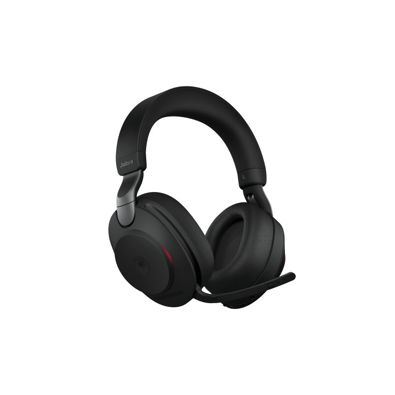 Jabra Evolve2 85 MS Stereo Belaidės/Laidinės ausinės, Bluetooth, 3.5mm jack, USB-A, Juoda