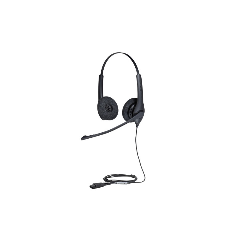 Jabra BIZ 1500 Duo QD Laidinės ausinės, Juoda