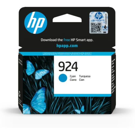 HP 924 (4K0U3NE) Rašalinė kasetė, Žydra