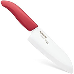 Kyocera FK-140 WH-RD EU Santoku Keraminis peilis, 14 cm, Raudona