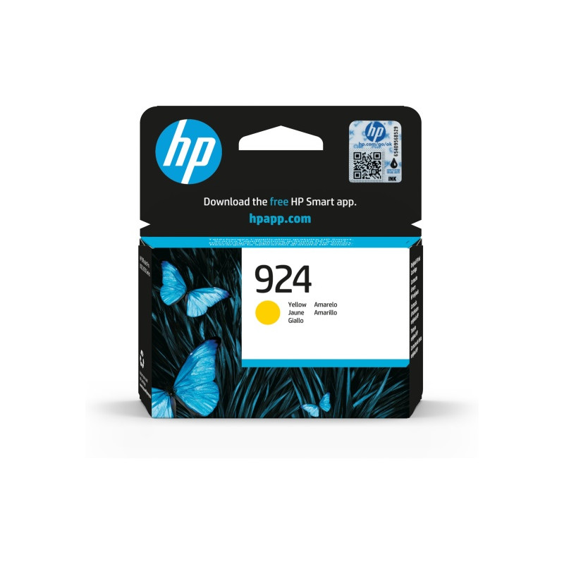 HP 924 (4K0U5NE) Rašalinė kasetė, Geltona