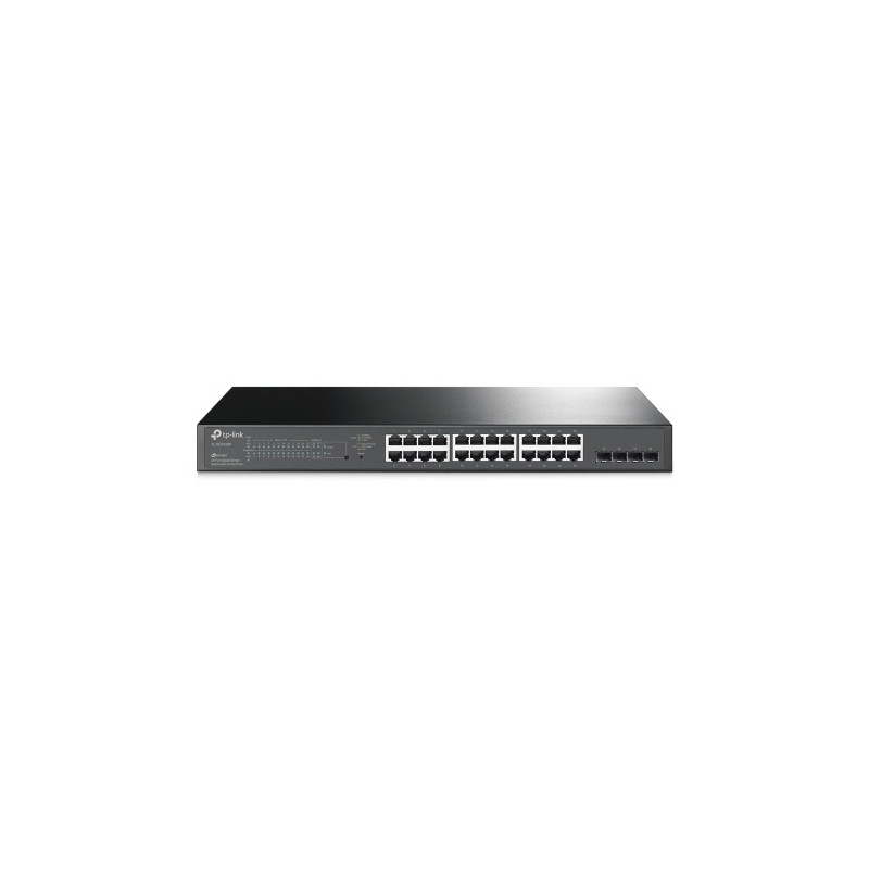 TP-Link JetStream 28-Port Gigabit Smart PoE Ethernet šakotuvas su 24-Port PoE+