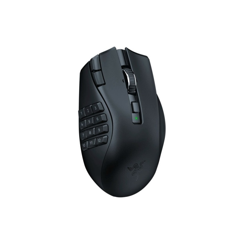 Razer Naga V2 HyperSpeed Belaidė žaidimų pelė RF Wireless+Bluetooth, 30000 DPI, Juoda