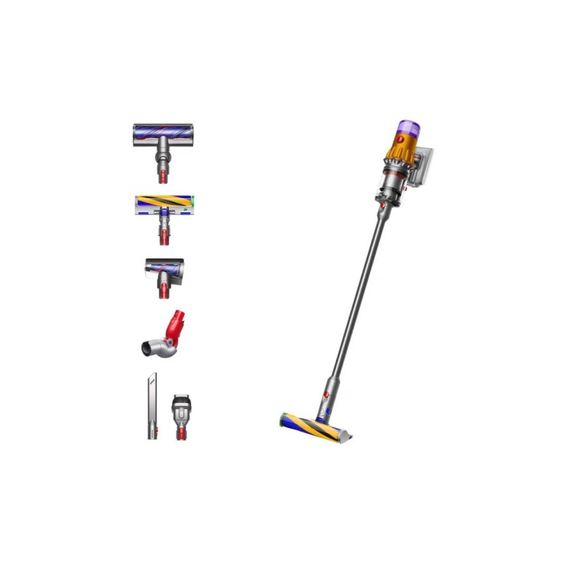 Dyson V12 Detect Slim Absolute (2023) Belaidis dulkių siurblys, Nickel/Yellow