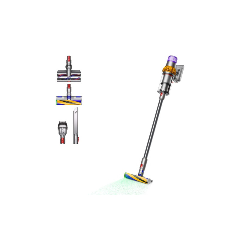 Dyson V15 Detect Absolute Belaidis dulkių siurblys, Nickel/Yellow