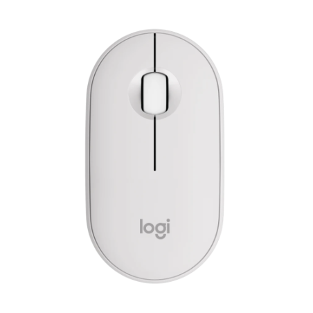 Logitech Pebble 2 M350s Belaidė pelė, RF Wireless + Bluetooth, 4000 DPI, Tonal White