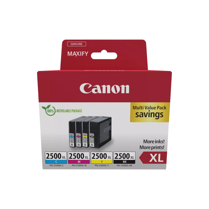 Canon PGI-2500XL (9254B010) Rašalinių kasečių komplektas, C/M/Y/BK