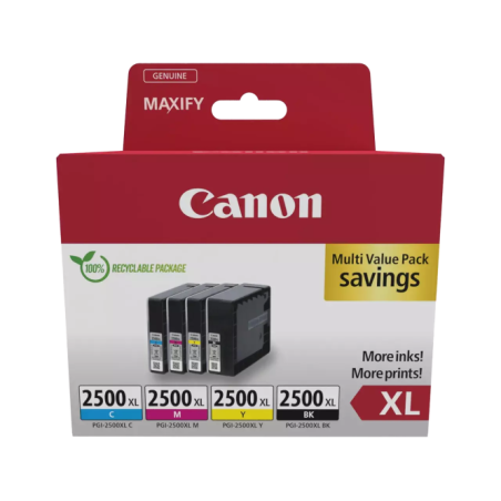 Canon PGI-2500XL (9254B010) Rašalinių kasečių komplektas, C/M/Y/BK