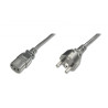 Digitus Maitinimo kabelis, CEE 7/7 (Type-F) - C13 M/F, H05VVF3G 0.75qmm, 1.2 m, Black