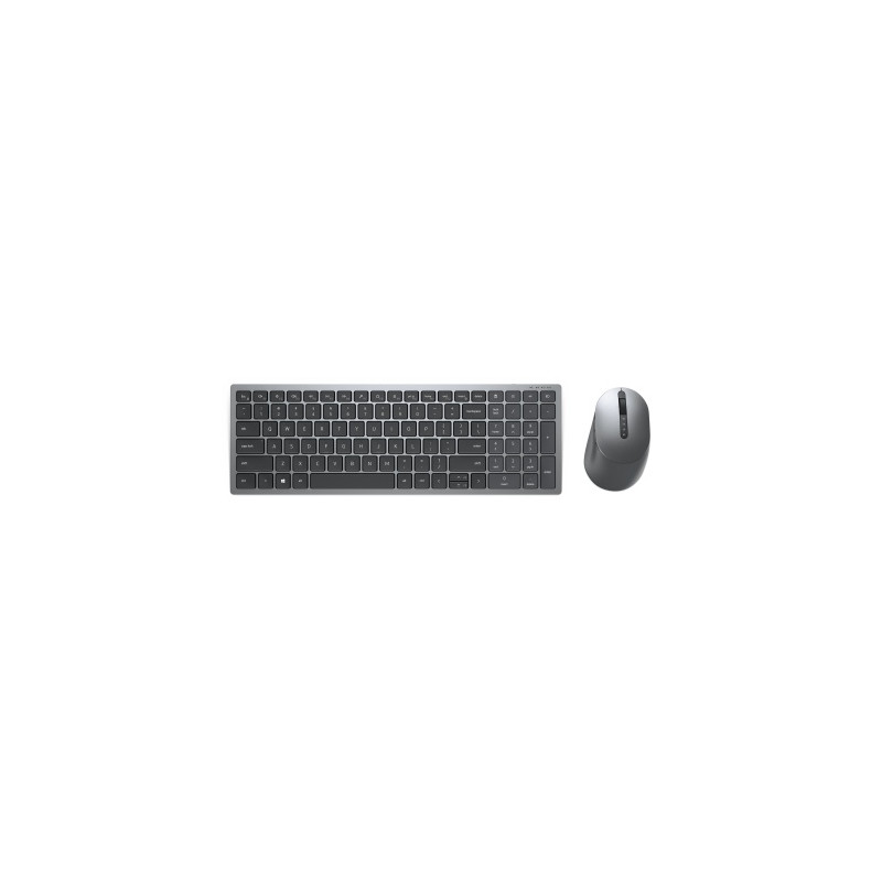 Dell Multi-Device KM7120W Belaidė klaviatūra + pelė, RF Wireless + Bluetooth, US Int, Titan grey