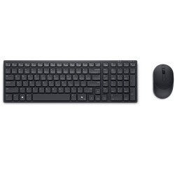 Dell Compact KM555 Silent Belaidė klaviatūra + pelė, RF Wireless + Bluetooth, US Int, Juoda