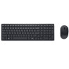 Dell Compact KM555 Silent Belaidė klaviatūra + pelė, RF Wireless + Bluetooth, US Int, Juoda