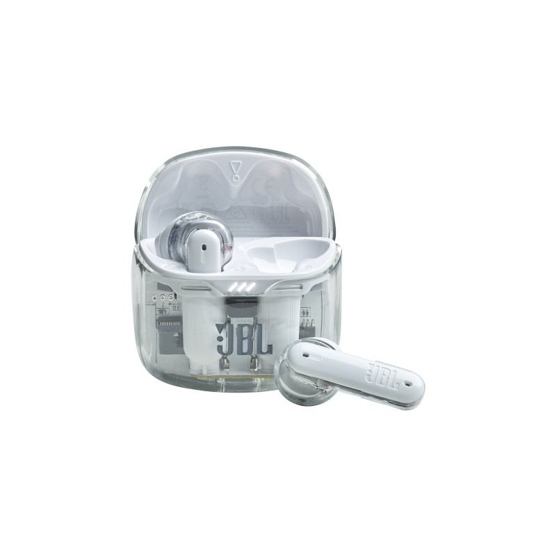 JBL Tune Flex Ghost Edition Belaidės ausinės Earbuds, Ghost White