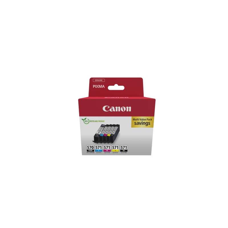 Canon PGI-570 PGBK/CLI-571 (0372C006) Rašalinių kasečių komplektas, PGBK/C/M/Y/BK