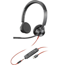 POLY Blackwire 3325 Laidinės ausinės, USB-C, Juoda