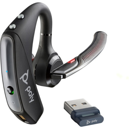 POLY Voyager 5200 Laisvų rankų įranga, USB-A +BT700 dongle, Juoda