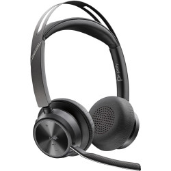 Poly Voyager Focus 2 MS Teams Belaidės ausinės, Bluetooth, USB-C/A Adapter, Juoda