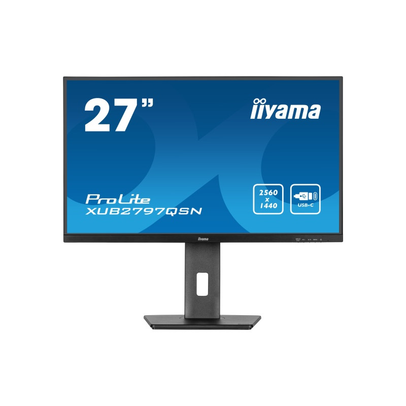 iiyama ProLite XUB2797QSN-B2 Monitorius 27'' IPS, QHD 2560x1440, 1 ms, 300 cd/m2, 100 Hz, Juoda