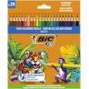 BIC Spalvoti pieštukai Kids Smooth 24 spalvų rinkinys