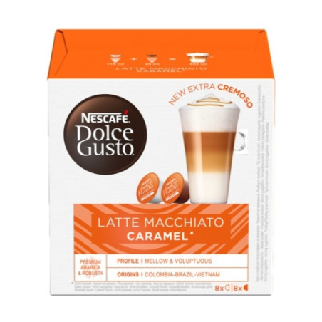 Nescafe Dolce Gusto Caramel Latte Macchiato kava, 16 kapsulių dėžutėje