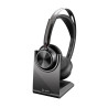 Poly Voyager Focus 2 Belaidės ausinės, Bluetooth, USB-C/A Adapter, Charging stand, Juoda