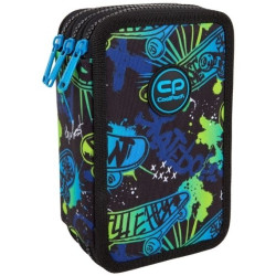 Forminis trijų skyrių penalas su priedais CoolPack Jumper 3 SKATE NIGHT