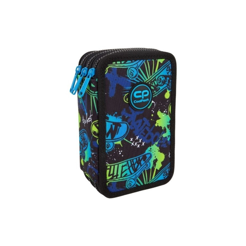 Forminis trijų skyrių penalas su priedais CoolPack Jumper 3 SKATE NIGHT